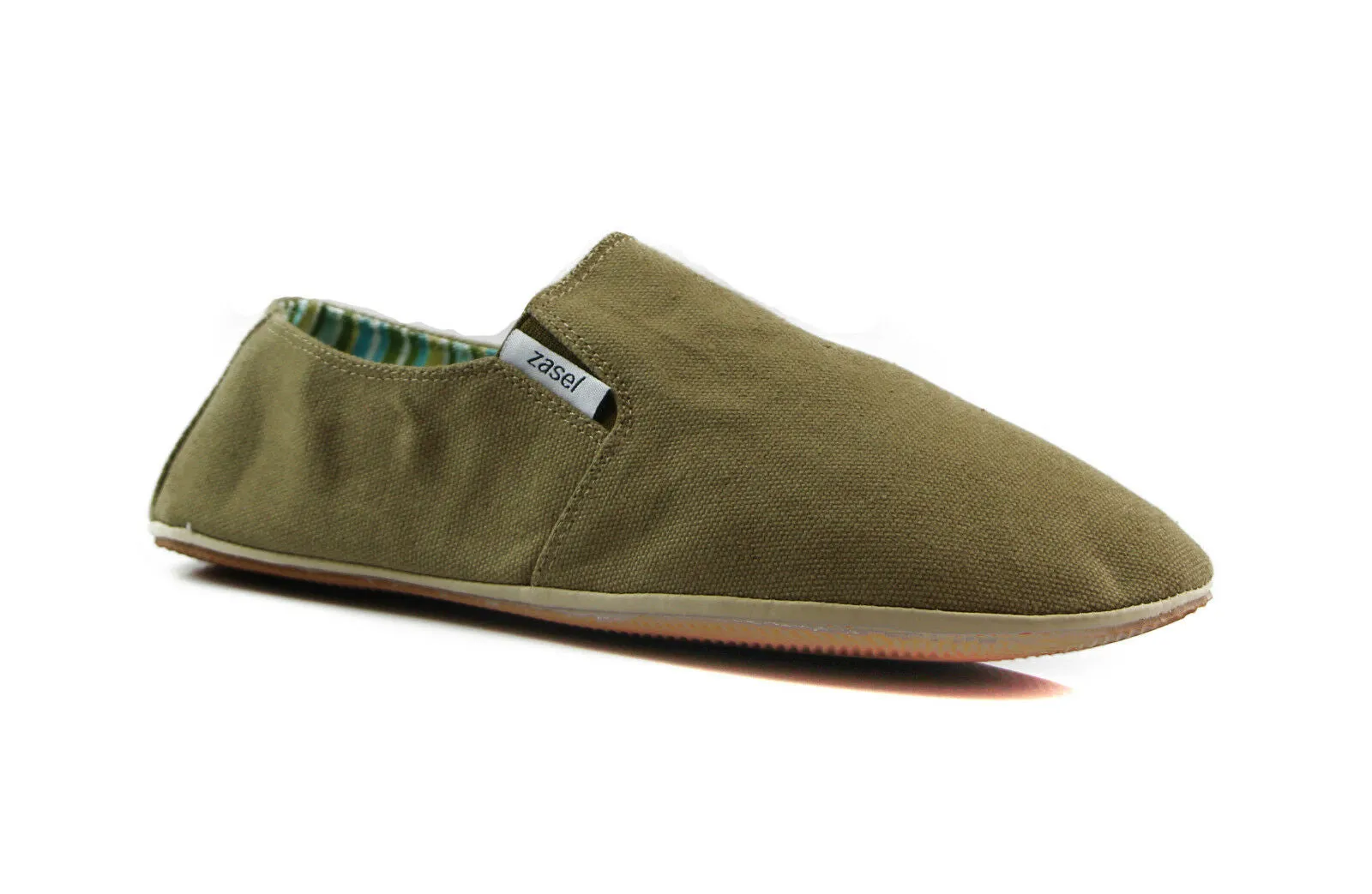 Mens Zasel Cotton Canvas Shoes Khaki