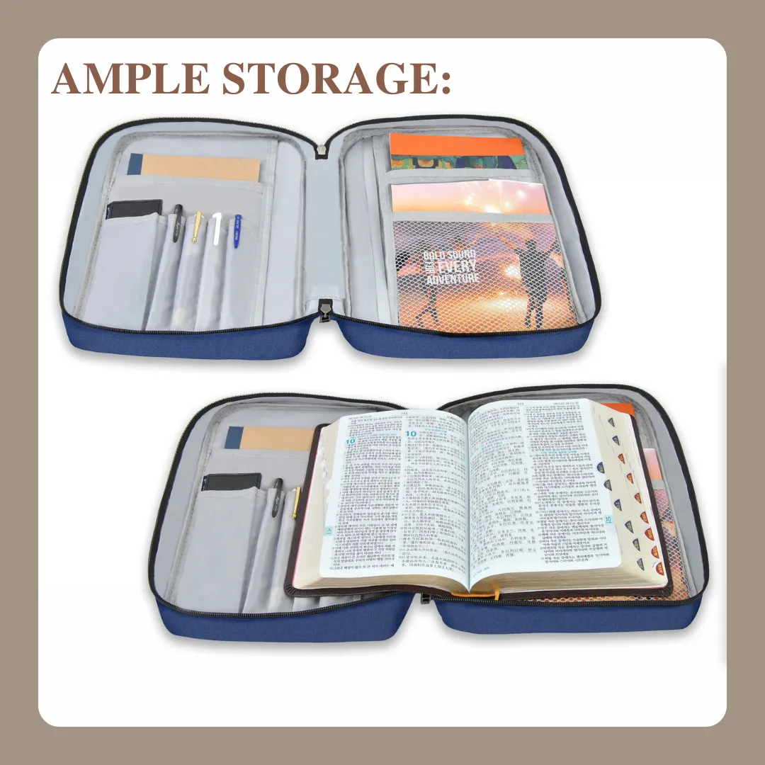 Navy NGIL Canvas Bible Case Cover