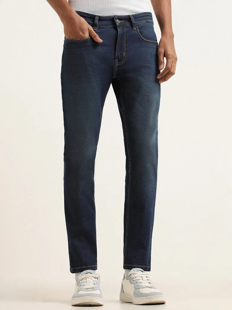 Nuon Blue Slim Fit Mid Rise Jeans