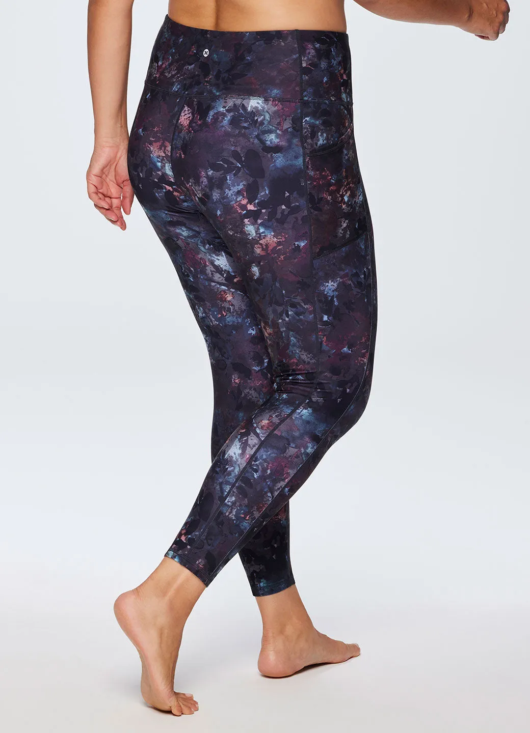 Plus Dancing Leaves Legging With Pockets