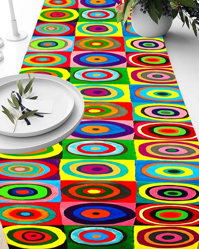 Polyester Stylish Canvas Digital Printed Table Runner