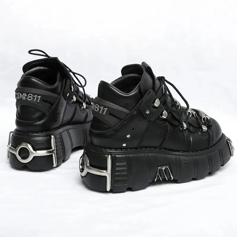 Punk Style Lace-up Platform Sneakers