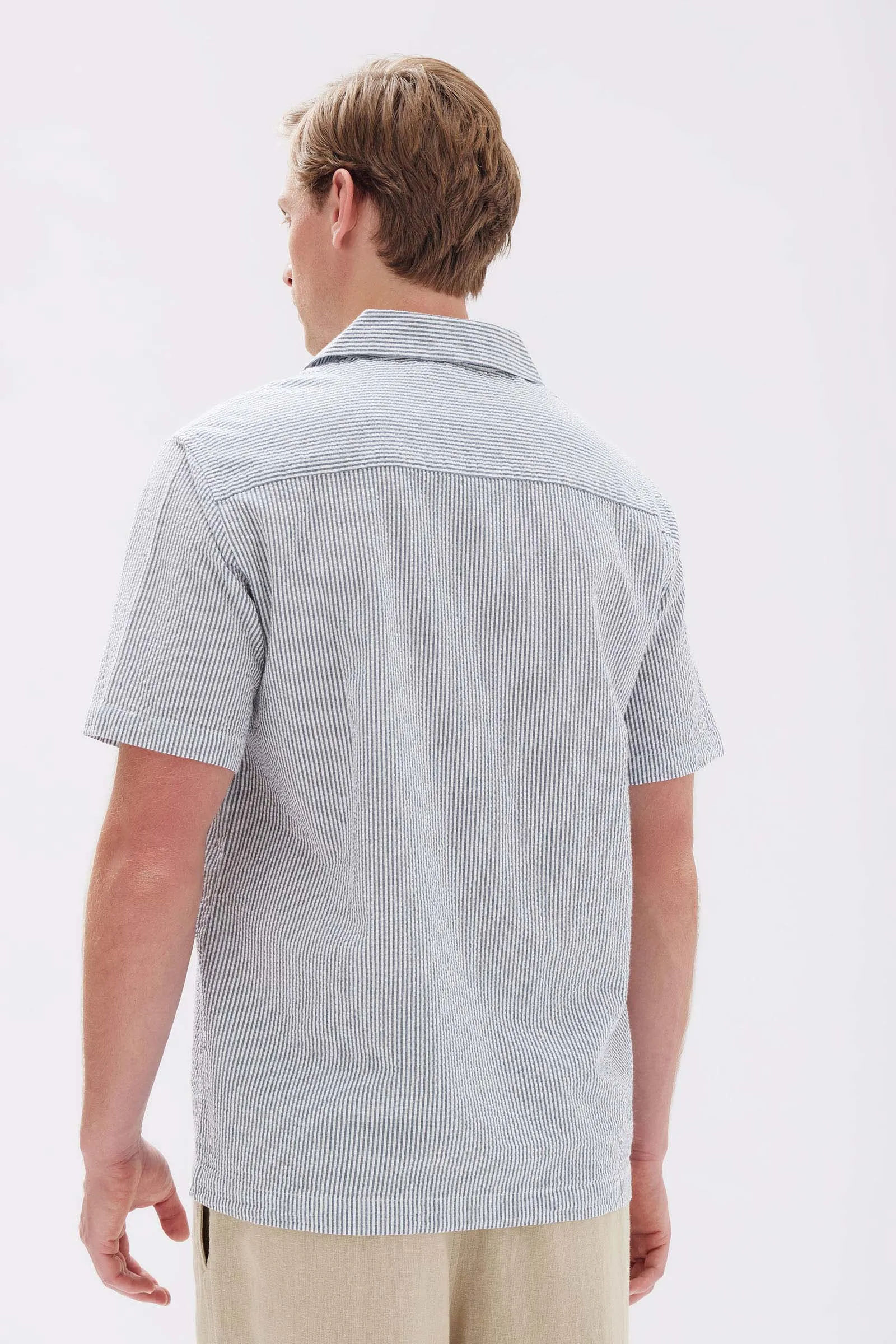 Seersucker Short Sleeve Shirt