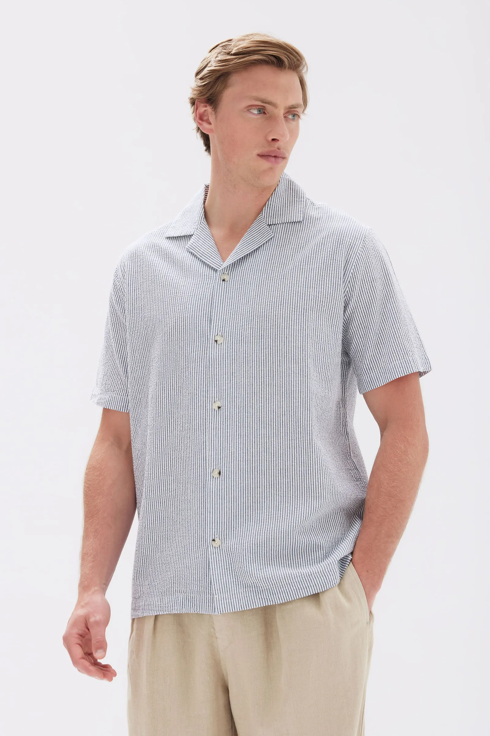 Seersucker Short Sleeve Shirt