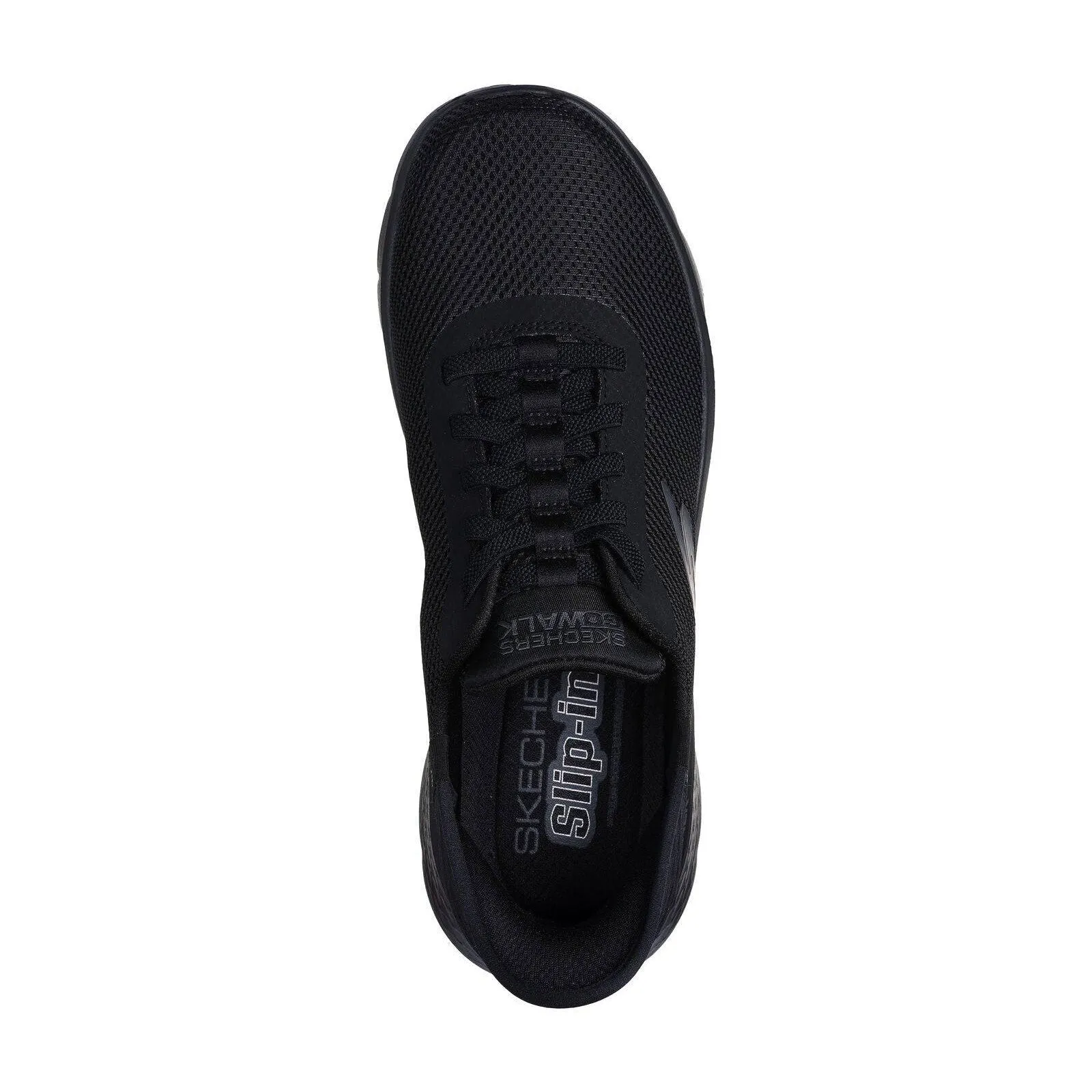 Skechers Slip-ins 216496 Go Walk Flex-Hands Up Mens Black Textile Vegan Slip On Trainers