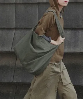 Stylish Army Green Vintage High-capacity Canvas Satchel Handbag Messenger Bag