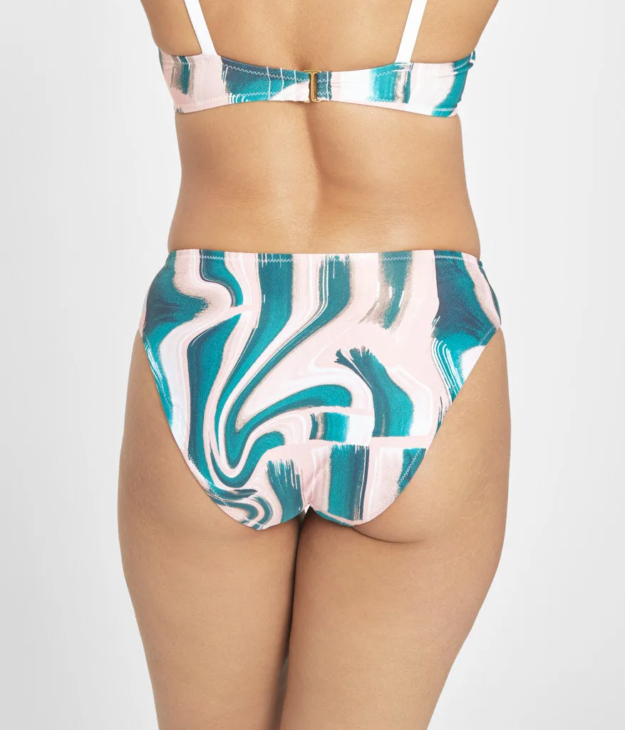 The Swim High Waist Bikini Bottom: Paint Brush