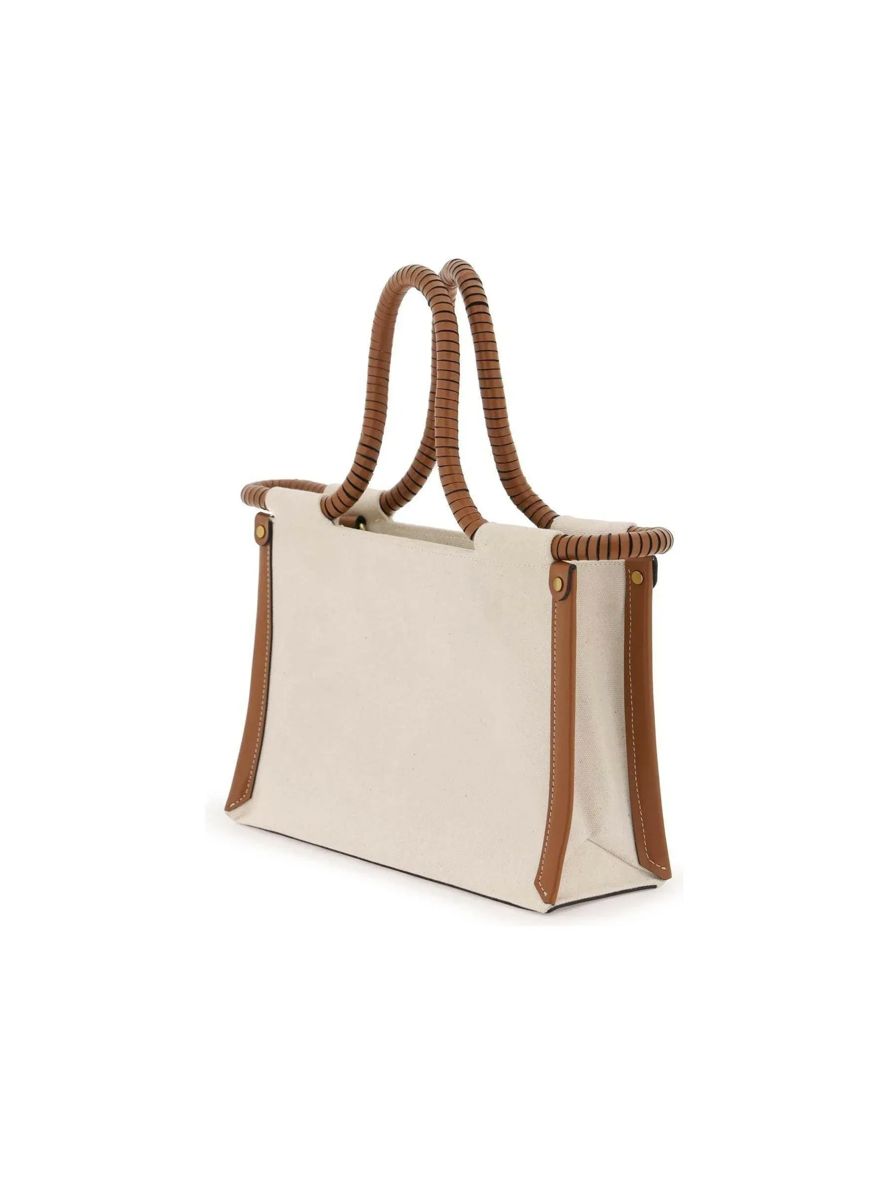 Toledo Canvas Leather Tote