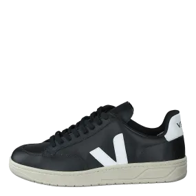 V-12 Leather Black_white Black White