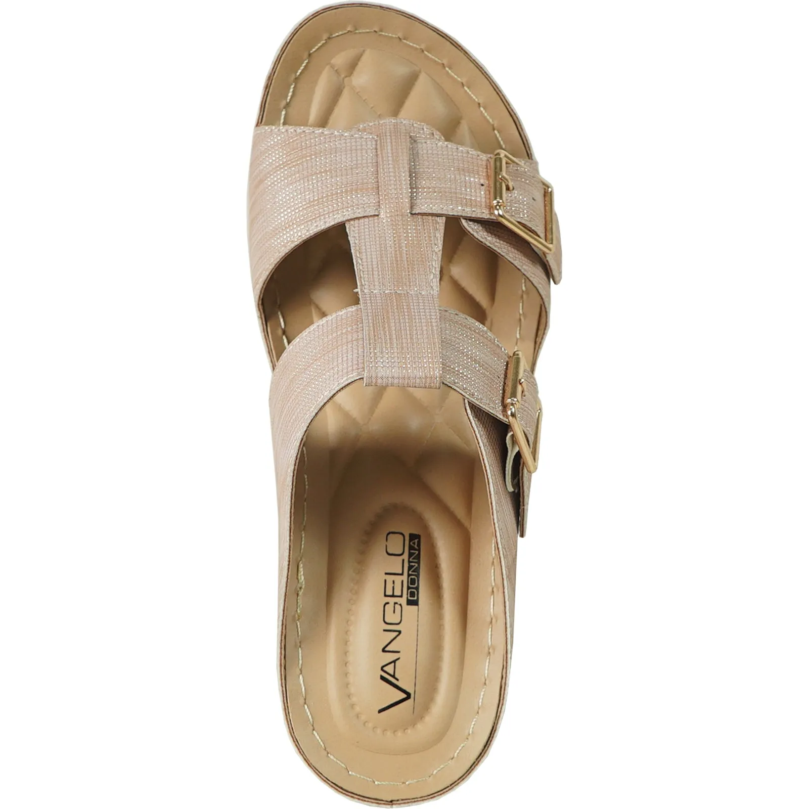 VANGELO Women Sandal CATHY-1 Wedge Sandal Champagne