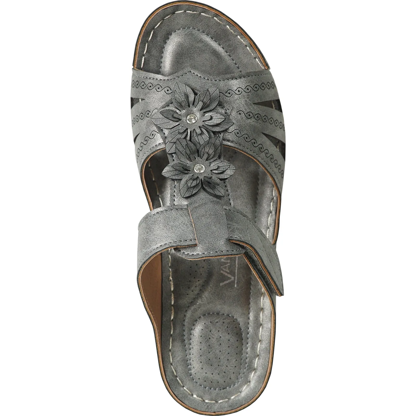 VANGELO Women Sandal CATHY-3 Wedge Sandal Pewter