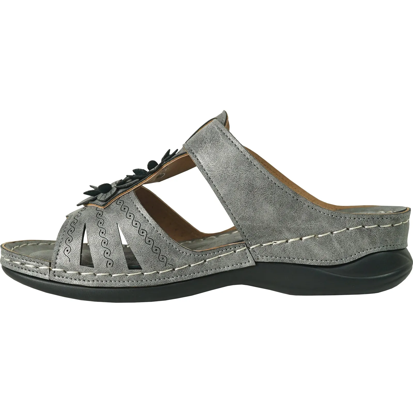 VANGELO Women Sandal CATHY-3 Wedge Sandal Pewter