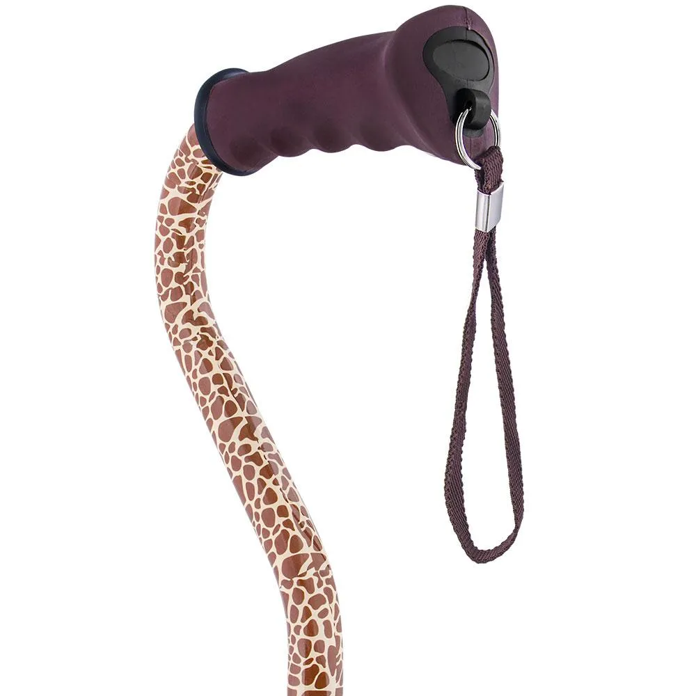 Wild Giraffe Aluminum Convertible Quad Walking Cane with Comfort Grip - Adjustable Shaft