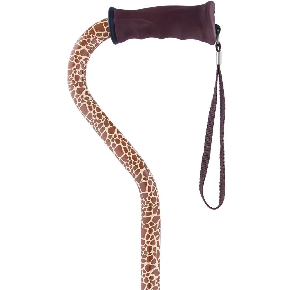 Wild Giraffe Aluminum Convertible Quad Walking Cane with Comfort Grip - Adjustable Shaft