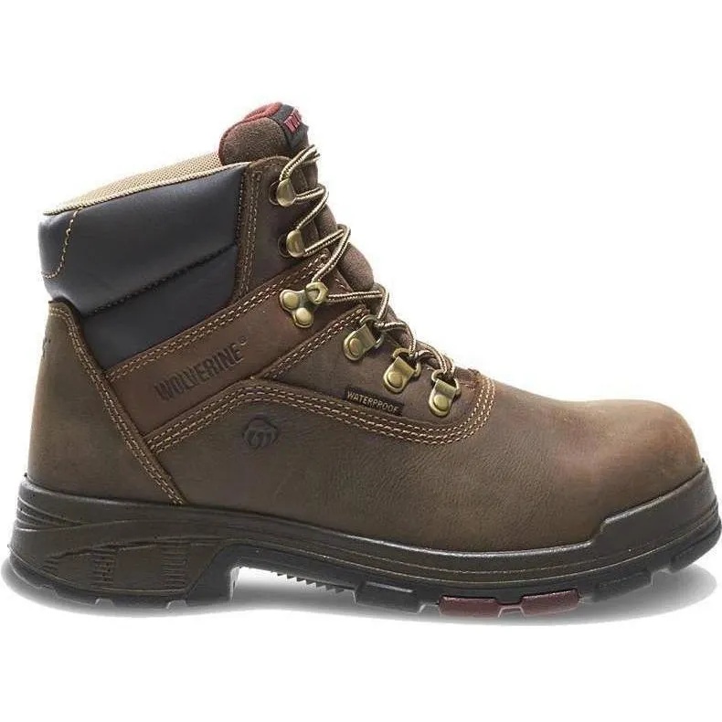 Wolverine Men's Cabor EPX 6" Comp Toe WP Work Boot - Brown - W10314