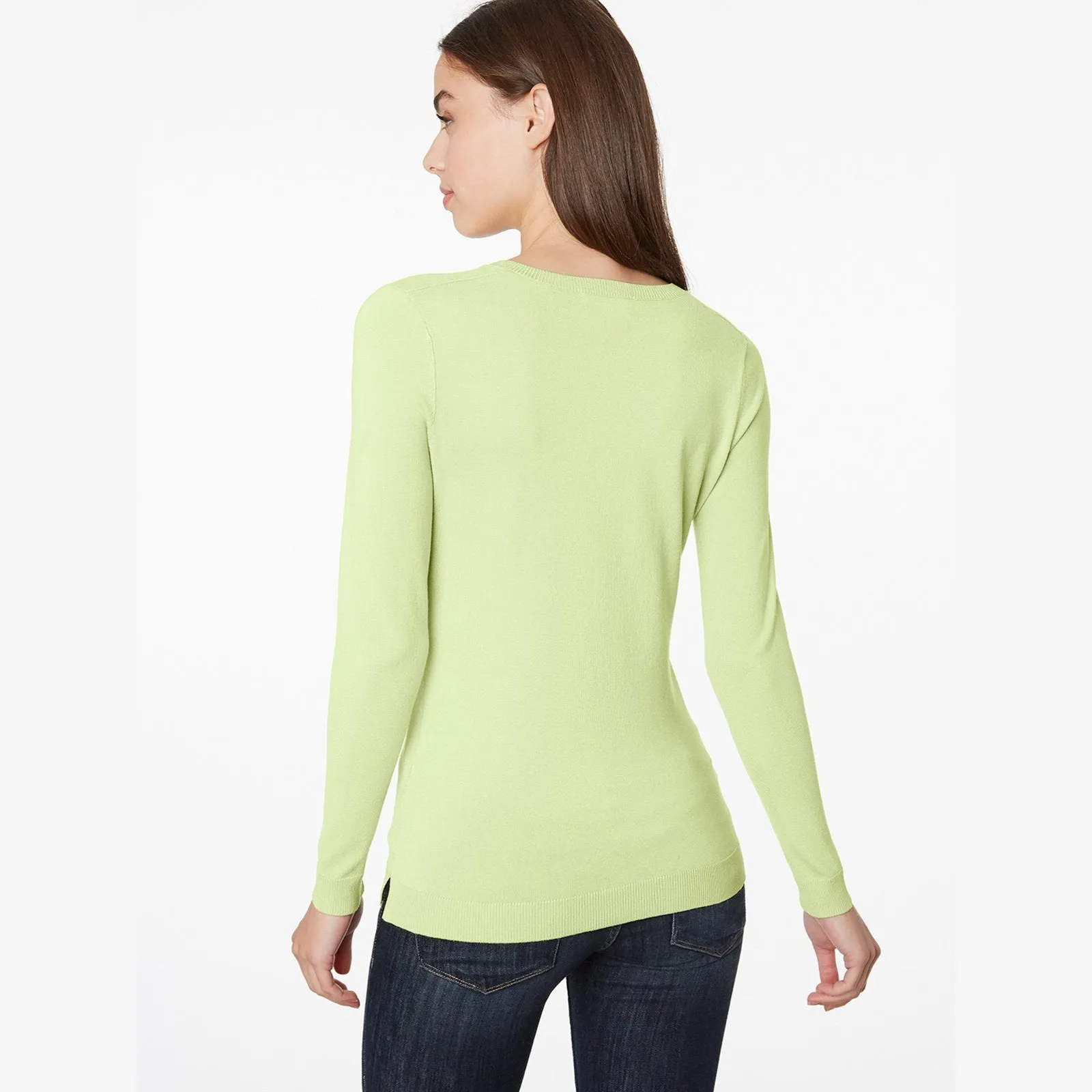 Women's 525 America | Crew Neck Lightweight Sweater | Citrus Green