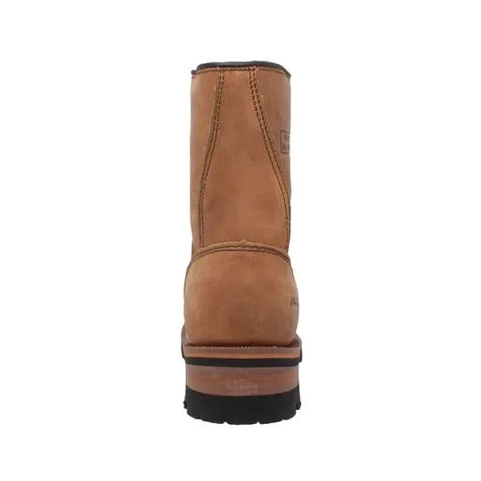 Women's Brown 9" Logger Leather Boots