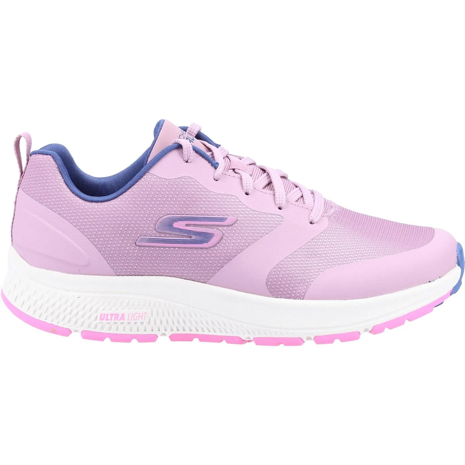 Women's Wide Fit Skechers 128275 GO RUN Consistent Lunar Night Trainers - Mauve